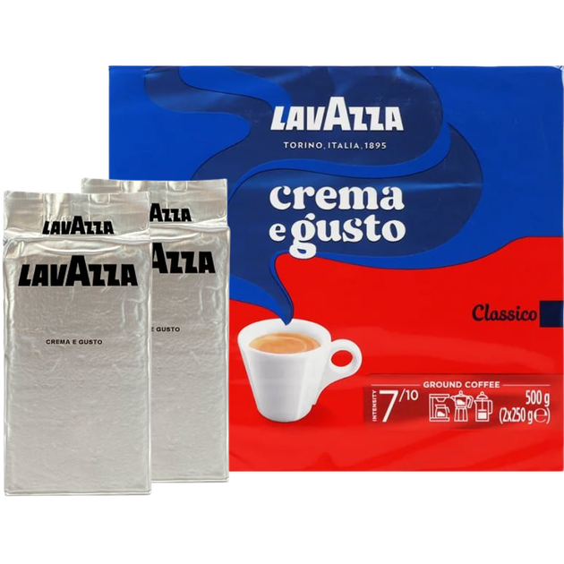 Кофе молотый Lavazza Crema e Gusto Classico 500 г Лавацца - Фото 1 Кофе молотый Lavazza Crema e Gusto Classico 500 г Лавацца - изображение 1