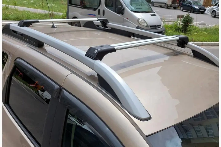 Renault Duster 2018-2024 Перемычки для рейлингов Skybar V1 (2 шт) Серые - Фото 2 Renault Duster 2018-2024 Перемычки для рейлингов Skybar V1 (2 шт) Серые - изображение 2
