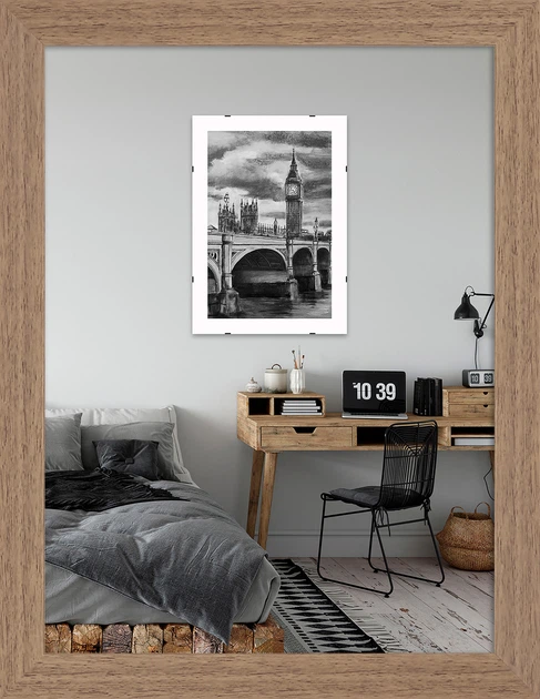 Фоторамка пластиковая 15х20 багет: AM1513-X052 Темный орех (с антибликовым стеклом 2мм, двп) EmojiFrame - Фото 1 Фоторамка пластиковая 15х20 багет: AM1513-X052 Темный орех (с антибликовым стеклом 2мм, двп) EmojiFrame - изображение 1