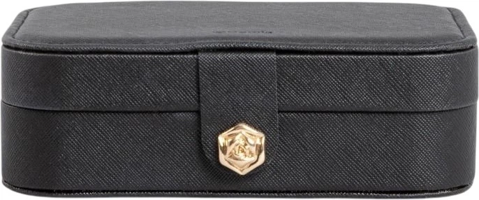 Скринька для біжутерії Homla Virello з екошкіри Чорна 17 x 12 x 6 см (5906496726460) - зображення 1