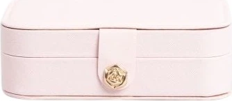 Скринька для біжутерії Homla Virello з екошкіри Рожева 17 x 12 x 6 см (5906496726477) - зображення 1