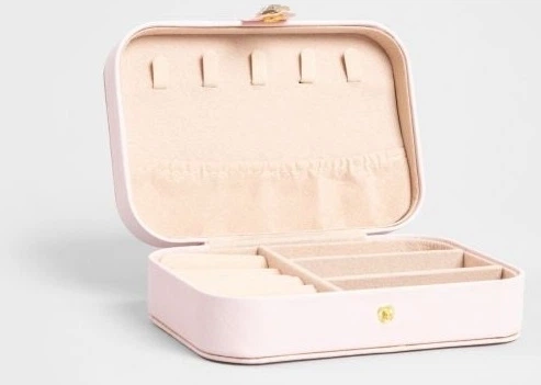 Скринька для біжутерії Homla Virello з екошкіри Рожева 17 x 12 x 6 см (5906496726477) - зображення 2