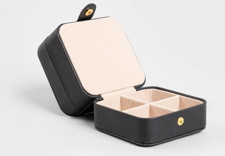 Скринька для біжутерії Homla Virello Чорна 9.5 x 9.5 x 8 см (5906496726446) - зображення 3