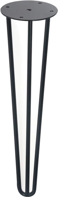 Noga do stołu Rei Steel Hairpin Leg Triple 8 40 cm Czarna (2-951.400.03(S)) - obraz 1