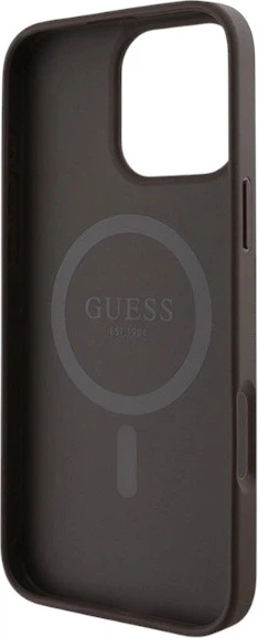 Etui Guess 4G Printed Stripes MagSafe do Apple iPhone 16 Pro Max Brown (GUHMP16XP4RPSW) - obraz 7