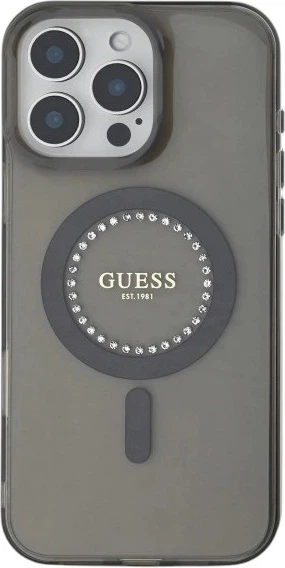 Etui Guess IML Rhinestones MagSafe do Apple iPhone 16 Pro Max Black (GUHMP16XPFTDTEK) - obraz 2