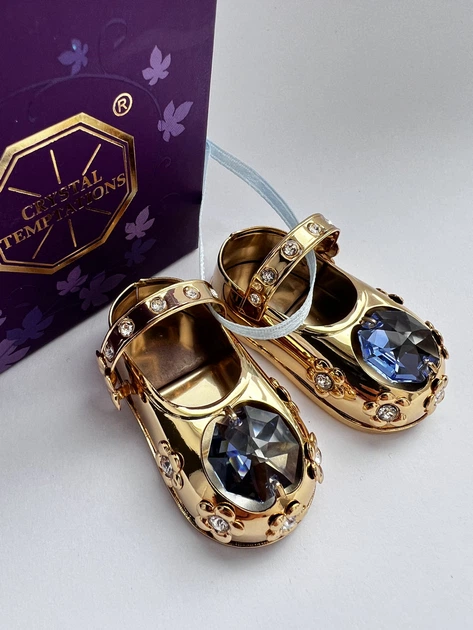 Фигурка с камнями Swarovski Башмачки для мальчика 5,5 см 160573 - Фото 1 Фигурка с камнями Swarovski Башмачки для мальчика 5,5 см 160573 - изображение 1