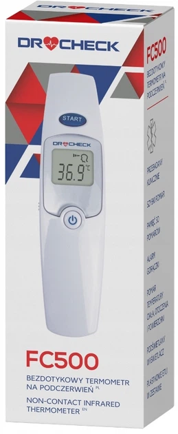 Termometr bezdotykowy na podczerwień Dr Check FC500 1 szt (5907581257470) - obraz 1