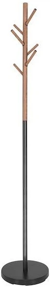 Wieszak na ubrania  Springos HG0033 z imitacją drewna 180 cm czarny (5907719410012) - obraz 1