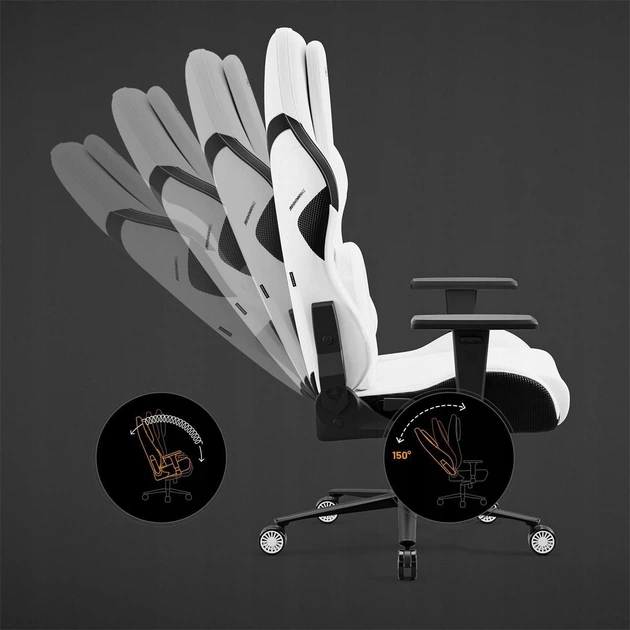 Комп'ютерне крісло для геймера Diablo Chairs X-One Prime Normal Size Ghosted White - Фото 11 Комп'ютерне крісло для геймера Diablo Chairs X-One Prime Normal Size Ghosted White - изображение 11