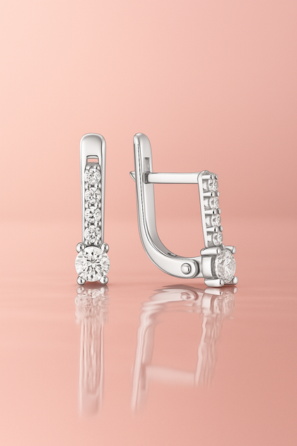 Серьги серебряные с фианитами Silver Style (20611.30 sku:2300104016425) - Фото 2 Серьги серебряные с фианитами Silver Style (20611.30 sku:2300104016425) - изображение 2