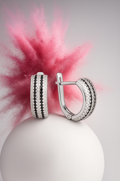 Серьги серебряные дорожка с фианитами Silver Style (20413.10 sku:2300104235574) - Фото 2 Серьги серебряные дорожка с фианитами Silver Style (20413.10 sku:2300104235574) - изображение 2