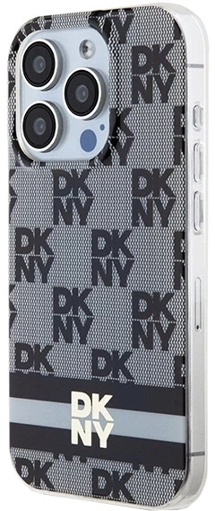 Etui DKNY IML Checkered Mono Pattern & Printed Stripes MagSafe do Apple iPhone 13/13 Pro Black (3666339269296) - obraz 2