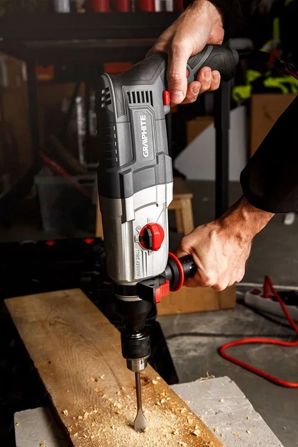 Перфоратор GRAPHITE SDS-plus 800Вт 2.8Дж кейс 3.28кг (00123198) - изображение 4