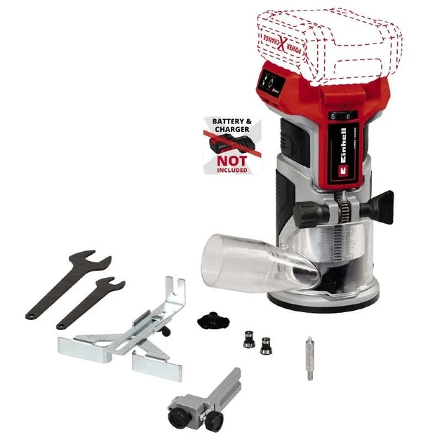 Фрезер кромковий акумуляторний Einhell Professional TP-ET 18LI BL - Solo 18В цанга 6 та 8мм 10000-30 (00123497) - изображение 5