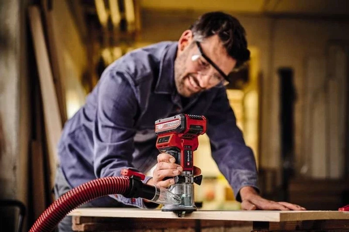 Фрезер кромковий акумуляторний Einhell Professional TP-ET 18LI BL - Solo 18В цанга 6 та 8мм 10000-30 (00123497) - изображение 6