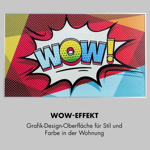 Инфракрасный обогреватель Klarstein Wonderwall Air Pop Art Настенный обогреватель-картина 600 Вт - Фото 2 Инфракрасный обогреватель Klarstein Wonderwall Air Pop Art Настенный обогреватель-картина 600 Вт - изображение 2