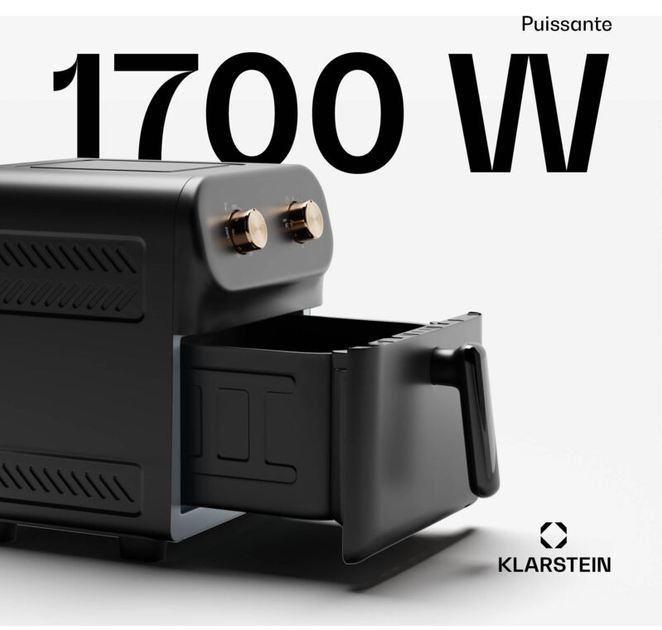 Аэрофритюрница Klarstein AeroCrisp 6 Фритюрница безмасляная для приготовления 1700 Вт - Фото 3 Аэрофритюрница Klarstein AeroCrisp 6 Фритюрница безмасляная для приготовления 1700 Вт - изображение 3