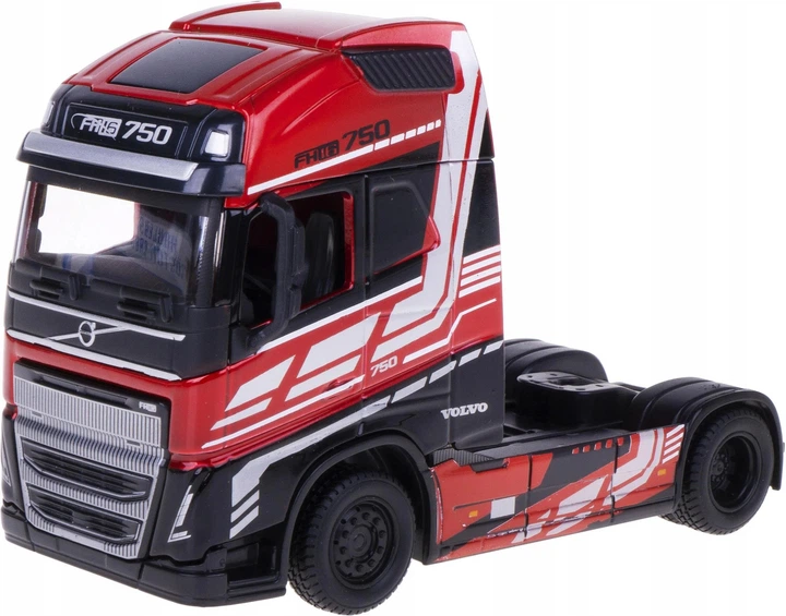 Ciągnik siodłowy Bburago Haulers Custom Cabs Steeet Fire Volvo FH16 750 1:43 Czerwony (4893993322039) - obraz 2