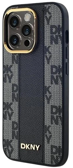 Etui DKNY Leather Checkered Mono Pattern MagSafe do Apple iPhone 13/13 Pro Black (3666339259778) - obraz 2