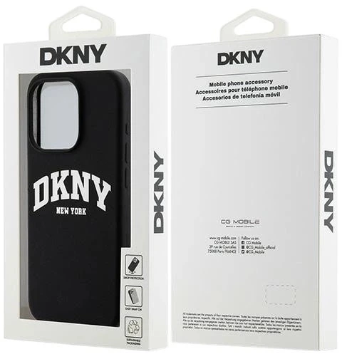 Etui DKNY Liquid Silicone White Printed Logo MagSafe do Apple iPhone 13/13 Pro Black (3666339266639) - obraz 8