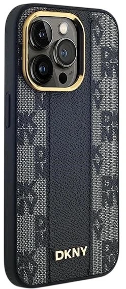 Etui DKNY Leather Checkered Mono Pattern MagSafe do Apple iPhone 13 Pro Max Black (3666339259785) - obraz 4