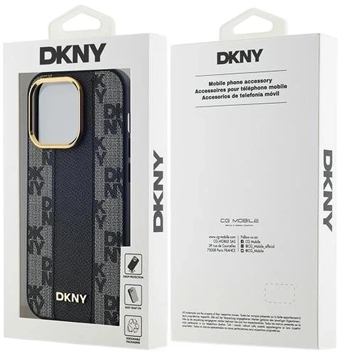 Etui DKNY Leather Checkered Mono Pattern MagSafe do Apple iPhone 13 Pro Max Black (3666339259785) - obraz 8