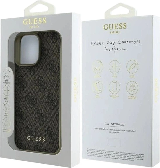 Etui Guess 4G Charms Collection do Apple iPhone 16 Pro Brown (GUHCP16LGF4GBR) - obraz 8