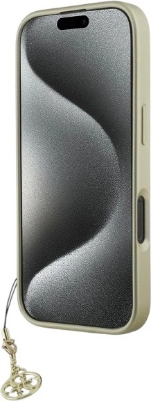 Etui Guess 4G Charms Collection do Apple iPhone 16 Pro Black (GUHCP16LGF4GGR) - obraz 5