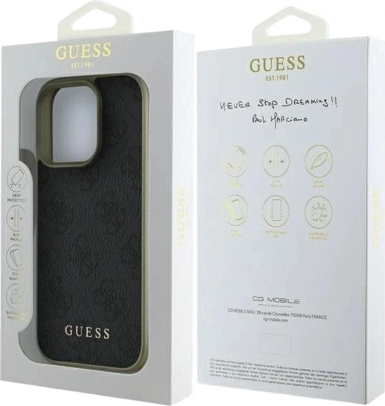 Etui Guess 4G Charms Collection do Apple iPhone 16 Pro Black (GUHCP16LGF4GGR) - obraz 8