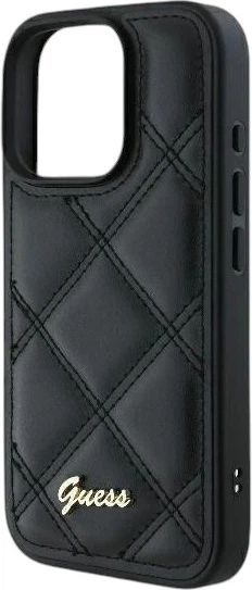 Etui Guess Quilted Metal Logo do Apple iPhone 16 Pro Black (GUHCP16LPSQSQSK) - obraz 6