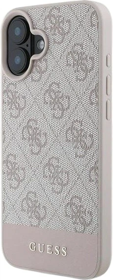 Etui Guess 4G Bottom Stripe do Apple iPhone 16 Plus Pink (GUHCP16MG4GLPI) - obraz 3