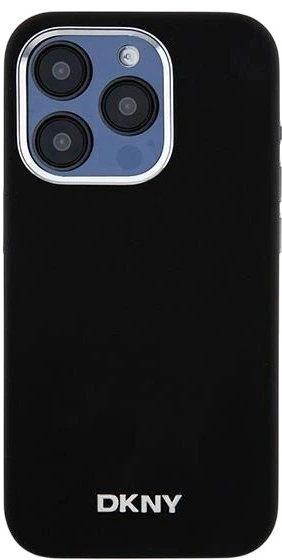 Etui DKNY Liquid Silicone Small Metal Logo MagSafe do Apple iPhone 14 Pro Black (3666339265694) - obraz 3