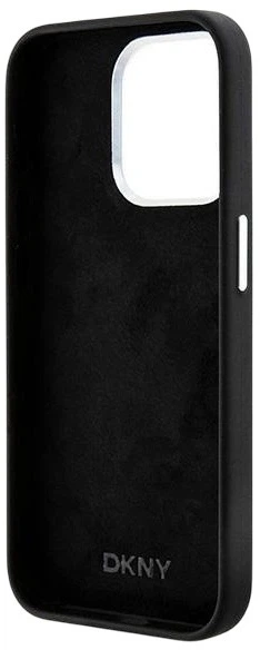 Etui DKNY Liquid Silicone Small Metal Logo MagSafe do Apple iPhone 14 Pro Black (3666339265694) - obraz 6