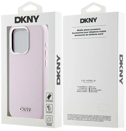 Etui DKNY Liquid Silicone Small Metal Logo MagSafe do Apple iPhone 14 Pro Pink (3666339265830) - obraz 8