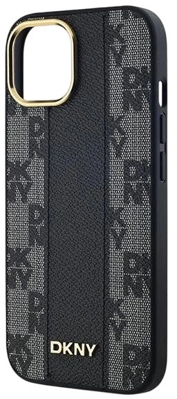 Etui DKNY Leather Checkered Mono Pattern MagSafe do Apple iPhone 14 / 15 / 13 Black (3666339259792) - obraz 5