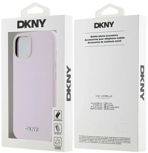 Etui DKNY Liquid Silicone Small Metal Logo MagSafe do Apple iPhone 14 / 15 / 13 Pink (3666339265816) - obraz 8