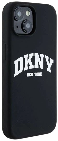 Etui DKNY Liquid Silicone White Printed Logo MagSafe do Apple iPhone 14 / 15 / 13 Black (3666339266653) - obraz 4