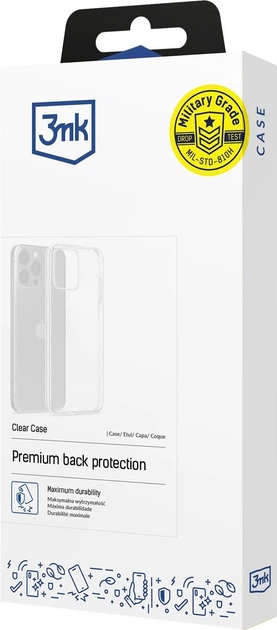 Панель 3MK Clear Case для iPhone 16E Transparent (5903108562096) - зображення 3