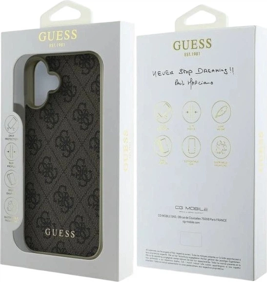 Панель Guess 4G Charms Collection для Apple iPhone 16 Plus Brown (GUHCP16MGF4GBR) - зображення 8