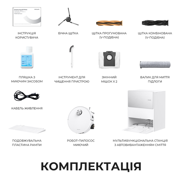 Робот-пылесос моющий Dreame Aqua 10 Roller White - изображение 16