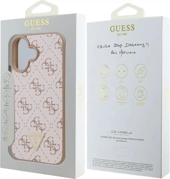 Панель Guess New 4G Triangle для Apple iPhone 16 Plus White (GUHCP16MPG4GPH) - зображення 8