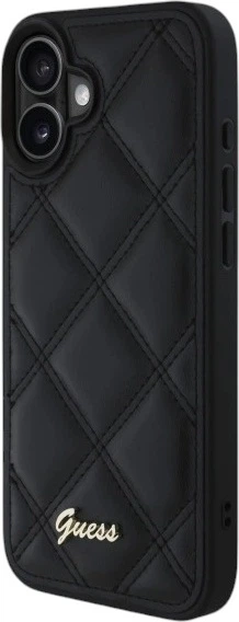 Панель Guess Quilted Metal Logo для Apple iPhone 16 Plus Black (GUHCP16MPSQSQSK) - зображення 3