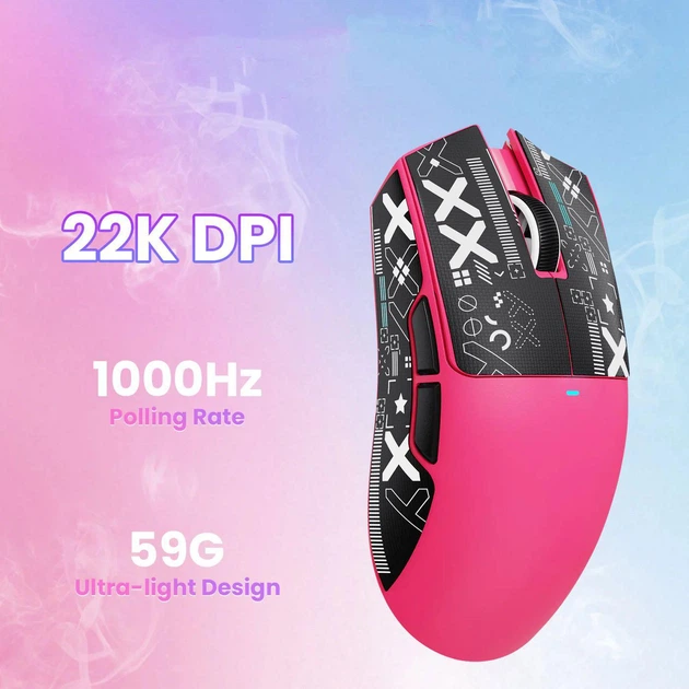 Мышка ATTACK SHARK X11SE Rosa (Сенсор PAW3311, 65 часов на одном