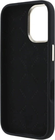 Панель Guess Silicone Script Metal Logo & Frame для Apple iPhone 16 Plus Black (GUHCP16MSMBSLK) - зображення 7