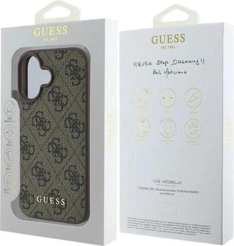 Etui Guess 4G Classic do Apple iPhone 16 Brown (GUHCP16SG4GFBR) - obraz 5