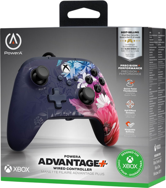 Kontroler PowerA Advantage Plus Wired Controller for Xbox Series X|S Night Blossom (XBGP0473-01) - obraz 9