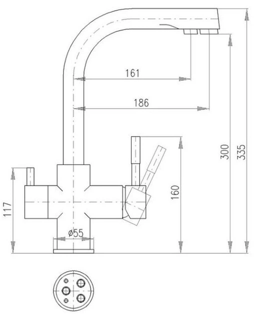 Bateria kuchenna z przyłączem filtrującym Domoletti Seina DSE918.5 - obraz 2