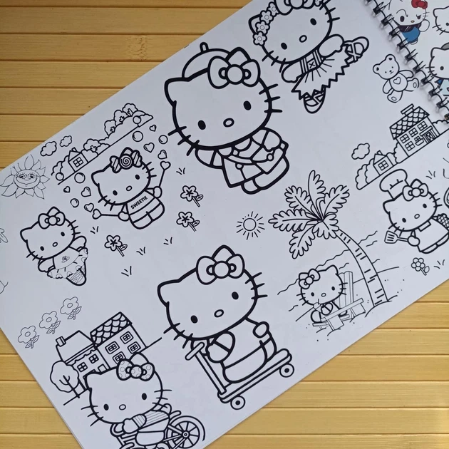 Раскраска А4 + блокнот Hello Kitty Хелоу Кити 22305 - изображение 2