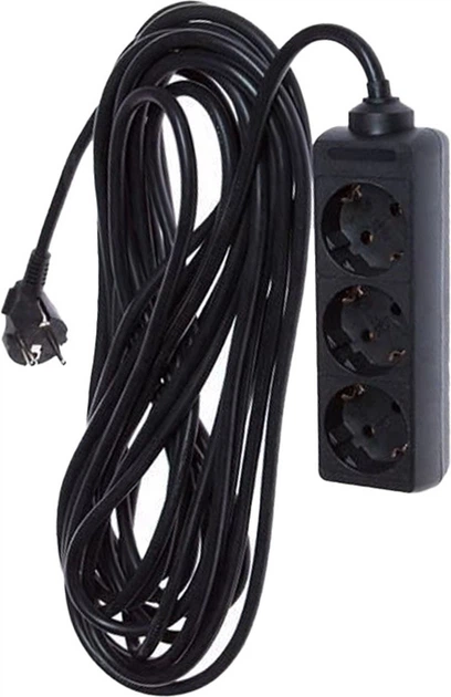 Подовжувач OKKO 3 розетки 10 м Чорний (0035/51313205) - зображення 1